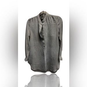 Aritzia babaton black oversized silk utility shirt, size XS